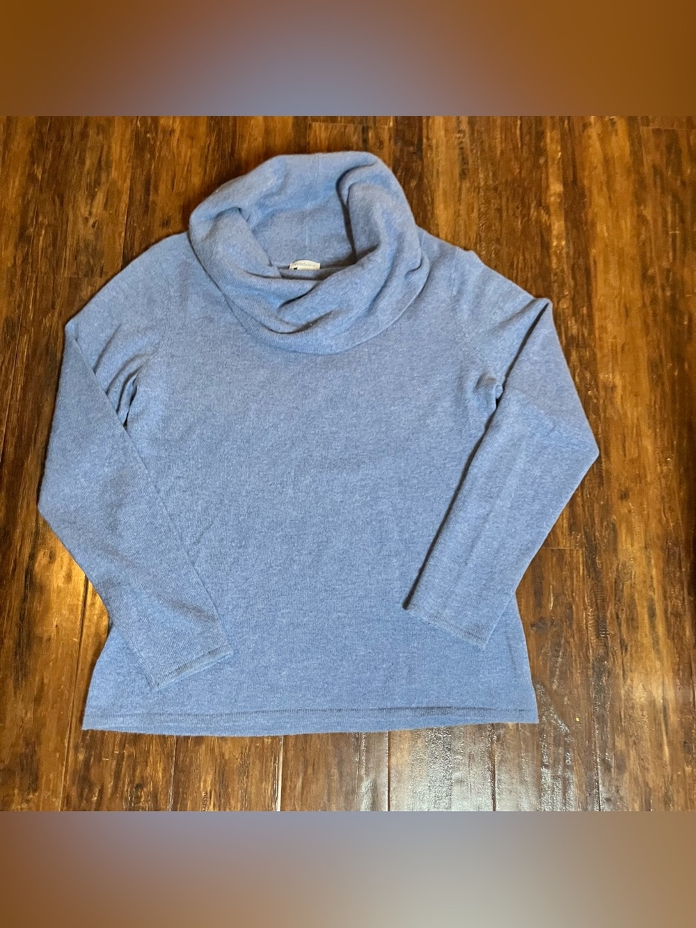 Sundance Catalog 100% Cashmere Cowl Neck Baby Blue